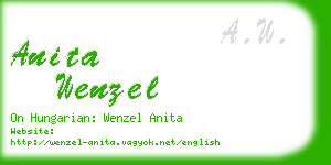 anita wenzel business card